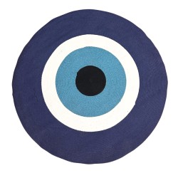 Oeil turc Tapis en coton Protection oeil 120cm - Fabriqué à la main en Inde