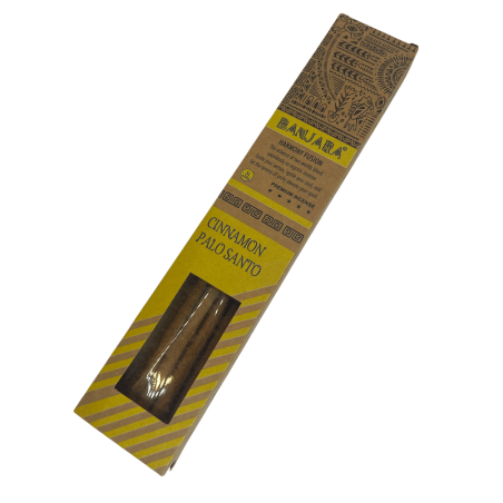 Incienso Banjara Palo Santo Canela Armonía Fusión Incienso Premium - 8 varillas artesanales