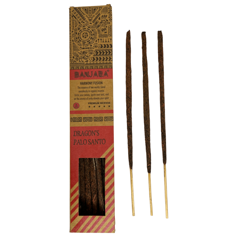 Banjara Incense Palo Santo Sangre de Dragón Armonía Fusión Premium Incense - 8 Craft Sticks-Banjara Palo Santo Incense-HOSTENATURA