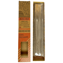 Incienso Banjara Palo Santo Copal Armonía Fusión Incienso Premium - 8 varillas artesanales