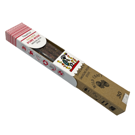 Incienso Pura Rosa Golden Vijayshree Wild Craft Pure Rose Varillas artesanales de alta calidad - 30 gramos.