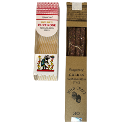 Pure Pink Incense Golden Vijayshree Wild Craft Pure Rose High quality craft sticks - 30 grams.