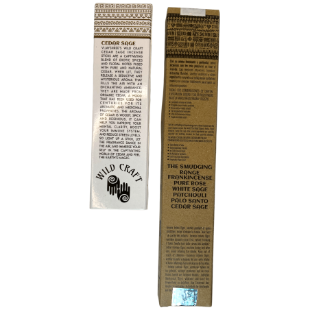 Cedar Weihrauch und Salbei Golden Vijayshree Wild Craft Cedar Sage Hochwertige Bastelruten - 30 Gramm.