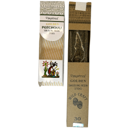 Incense Patchouli Golden Vijayshree Wild Craft Patchouli High quality handmade sticks - 30 grams.