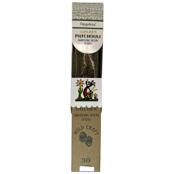 Incenso Patchouli Golden Vijayshree Wild Craft Patchouli Bastoncini fatti a mano di alta qualità - 30 grammi.