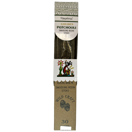 Incense Patchouli Golden Vijayshree Wild Craft Patchouli High quality handmade sticks - 30 grams.