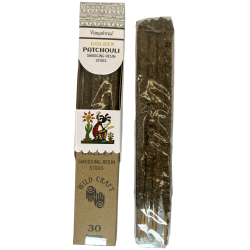 Wierook Patchouli Golden Vijayshree Wild Craft Patchouli Handgemaakte stokjes van hoge kwaliteit - 30 gram.