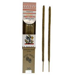 Incenso Palo Santo Golden Vijayshree Wild Craft Palo Santo Varas artesanais de alta qualidade - 30 gramas.