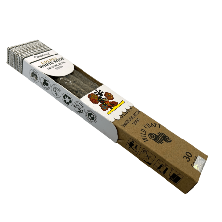 Incienso Salvia Blanca Golden Vijayshree Wild Craft White Sage Varillas artesanales de alta calidad - 30 gramos.