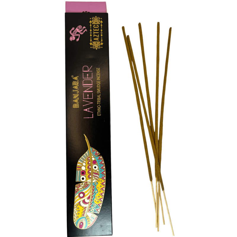 Ethnic Lavender Banjara Aztec Incense - 1 Pack of 15gr.-Banjara Incense Ethnic Tribal Aztec-HOSTENATURA