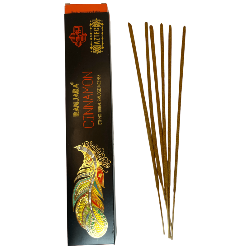 Ethnic Incense Cinnamon Banjara Azteca - 1 Pack of 15gr.-Banjara Incense Ethnic Tribal Aztec-HOSTENATURA