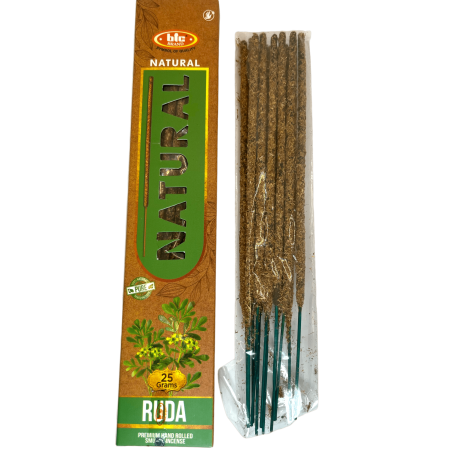 Incienso Ruda Orgánico BIC Natural - Cajita de 25 gramos