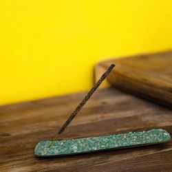 Amazonite Incense Holder Earth Element Capricorn, Virgo and Taurus - Incense Holder with Amazonite Minerals