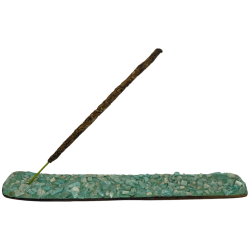 Amazonite Incense Holder Earth Element Capricorn, Virgo and Taurus - Incense Holder with Amazonite Minerals