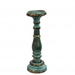 Soporte de velas medianas - Turquois Gold - 1