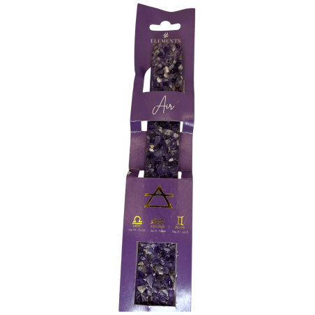 Porta incienso Amatista Elemento Aire Libra, Aquarius y Geminis - Soporte de Incienso con minerales de Amatista