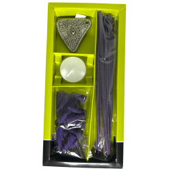 Kit Incienso Passió Ambar i Almizcle Spirit Eye - Inclou 30 varetes incens, 20 cons, 1 porta incís i 1 vela de te