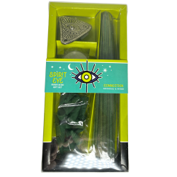 Kit Incienso Connexió Pachulí i Mirra Spirit Eye - Inclou 30 varetes incens, 20 cons, 1 porta incís i 1 vela de te