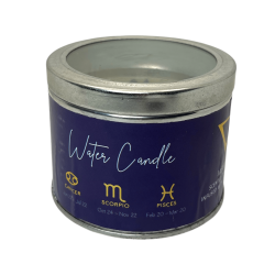 Jasmine Candle with Lapis Lazuli Elements - 1 Soy Wax Candle Water Element Cancer, Scorpio and Pisces