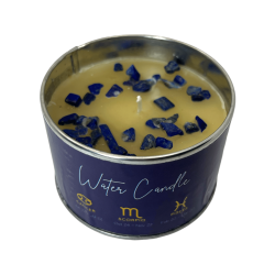 Jasmine Candle with Lapis Lazuli Elements - 1 Soy Wax Candle Water Element Cancer, Scorpio and Pisces