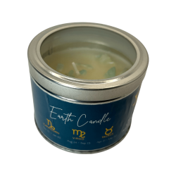 Sandalwood Candle with Amazonite Elements - 1 Soy Wax Candle Earth Element Capricorn, Vigo and Taurus