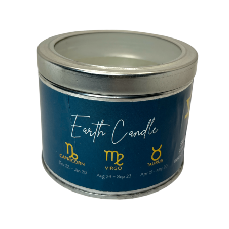 Vela de Sândalo com Elementos Amazonita - 1 Vela de Cera de Soja Elemento Terra Capricórnio, Vigo e Touro