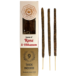 Green Tree Pink and Frankincense Botanical Incense - 9 thick craft herbal sticks