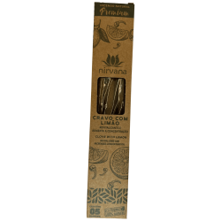 Premium Nirvana Brazil Clove Incense with Lemon Revitalizing and Concentration Boost - 5 thick handmade sticks