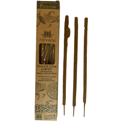 Premium Nirvana Brazil Clove Incense with Lemon Revitalizing and Concentration Boost - 5 thick handmade sticks