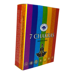 Cones de Incenso 7 Chakras Árvore Verde - Caixa de 10 cones de incenso