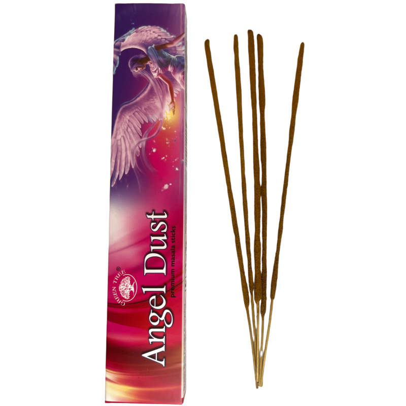 Angel Dust Green Tree Räucherstäbchen - Premium Masala Sticks - 1 Packung à 15gr.-Räucherstäbchen mit grünem Baum-HOSTENATURA