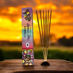 Encens Attaché 7 Chakras Arbre Vert Arbre - Premium Masala Sticks - 1 paquet de 15gr.