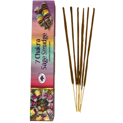 Encens Attaché 7 Chakras Arbre Vert Arbre - Premium Masala Sticks - 1 paquet de 15gr.