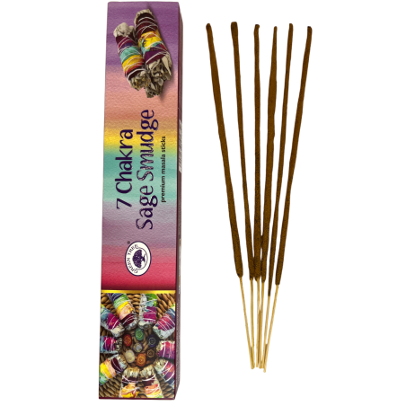 Incienso Atado 7 Chakras Tree Green Tree - Premium Masala Sticks - 1 cajetilla de 15gr.