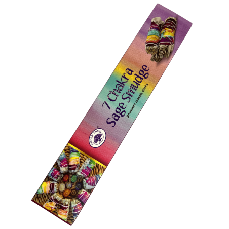 Incienso Atado 7 Chakras Tree Green Tree - Premium Masala Sticks - 1 cajetilla de 15gr.