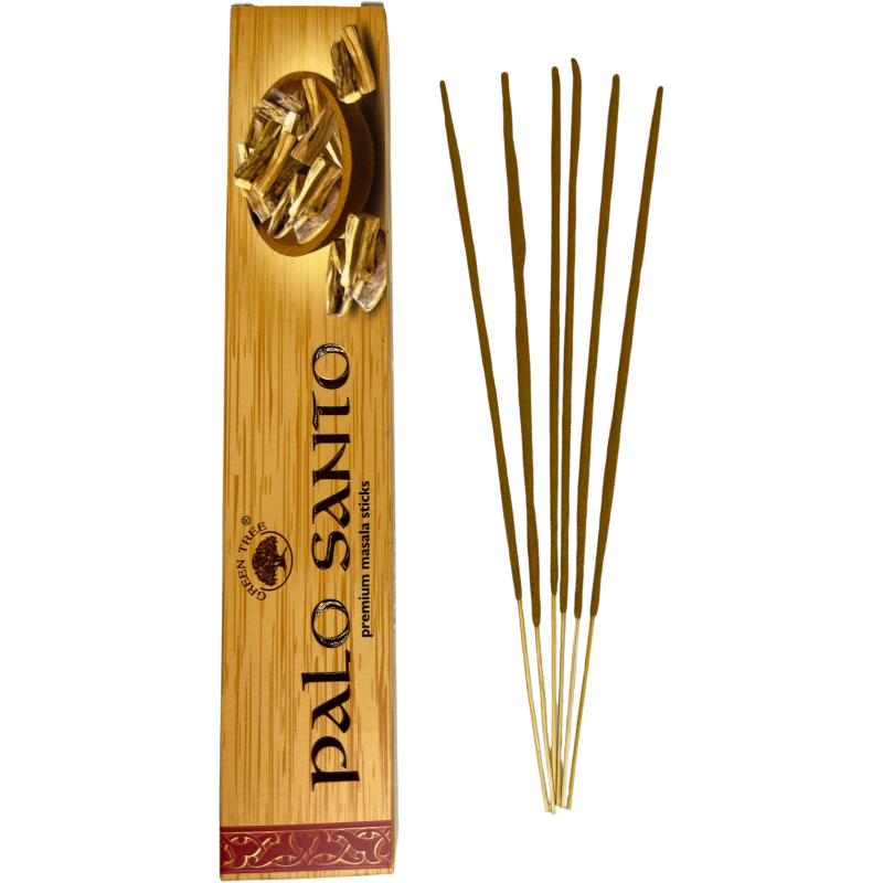 Palo Santo Green Tree Räucherstäbchen - Premium Masala Sticks - 1 Packung à 15gr.-Räucherstäbchen mit grünem Baum-HOSTENATURA