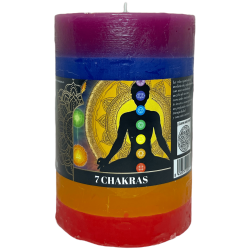 7 Chakra Candle Candles and Aromas - 11x7x7cm