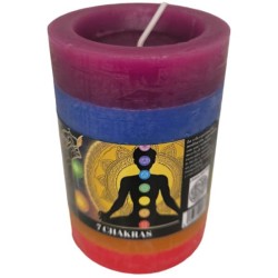 7 Chakra Candle Candles and Aromas - 11x7x7cm