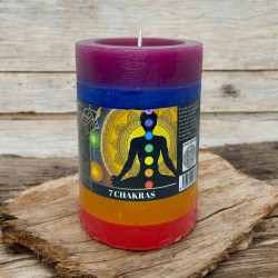 7 Chakra Candle Candles and Aromas - 11x7x7cm