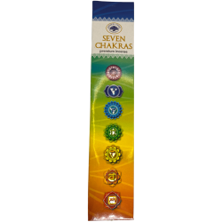 Arbre Vert 7 Chakras Encens Sept Chakras - Paquet de 35 Bâtonnets d’Encens (Paquet de 7 Paquets de 5 Bâtonnets)