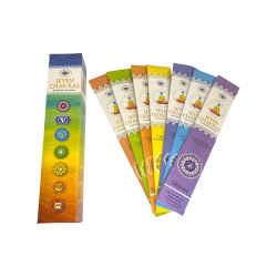 Green Tree 7 Chakras Seven Chakra Incense - Pack of 35 Incense Sticks (7 Pack of 5 Sticks)