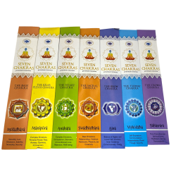 Incienso de los Siete Chakras Green Tree 7 Chakras - Paquete de 35 varillas de incienso (7 paquetes de 5 varillas)