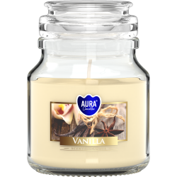 Vanilla Aura Candles Bispol candle in jar - 120gr. 28h duration