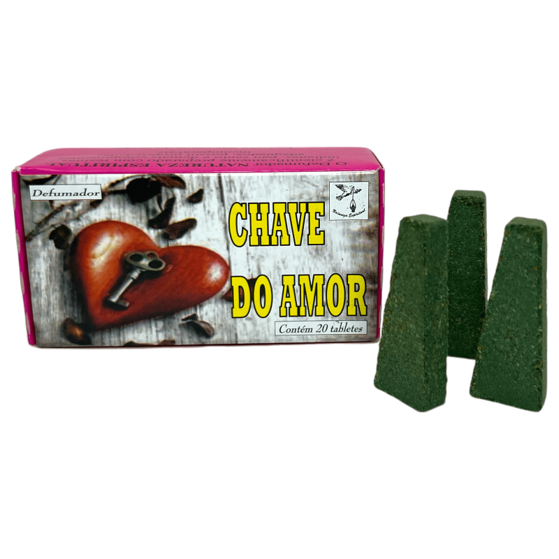 Sleutel van de Liefde Spirituele Roker Chave do Amor - Gemaakt in Brazilië - 20 tabletten-Spirituele Defumers Brazilië Spirituele Natuur-HOSTENATURA