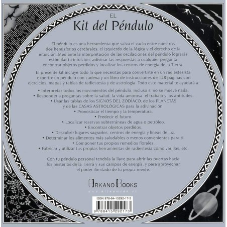 O Kit de Pêndulo Arkano Books da Sig Lonegren Contém pêndulo pessoal e livro de instruções