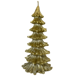 Goldene Kerze in Form eines Weihnachtsbaums 200gr. 18x9x9cm