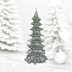 Candela ad albero di Natale in argento 200gr. 18x9x9cm