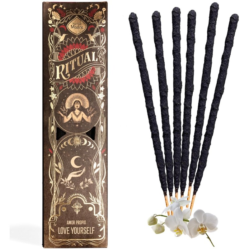 Holy Mother Self-Love Ritual Incense Oriental Spices and Flowers - 6 thick sticks of approximately 1h duration-Incienso Ritual Sagrada Madre-HOSTENATURA