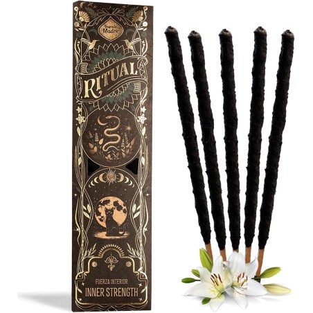 Räucherstäbchen Ritual Innere Stärke Heilige Mutter Sandelholz und Rosen - 6 dicke Stäbchen von ca. 1h Dauer