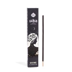 India Incense Black Glow Holy Mother Shine Illumination - 8 thick sticks